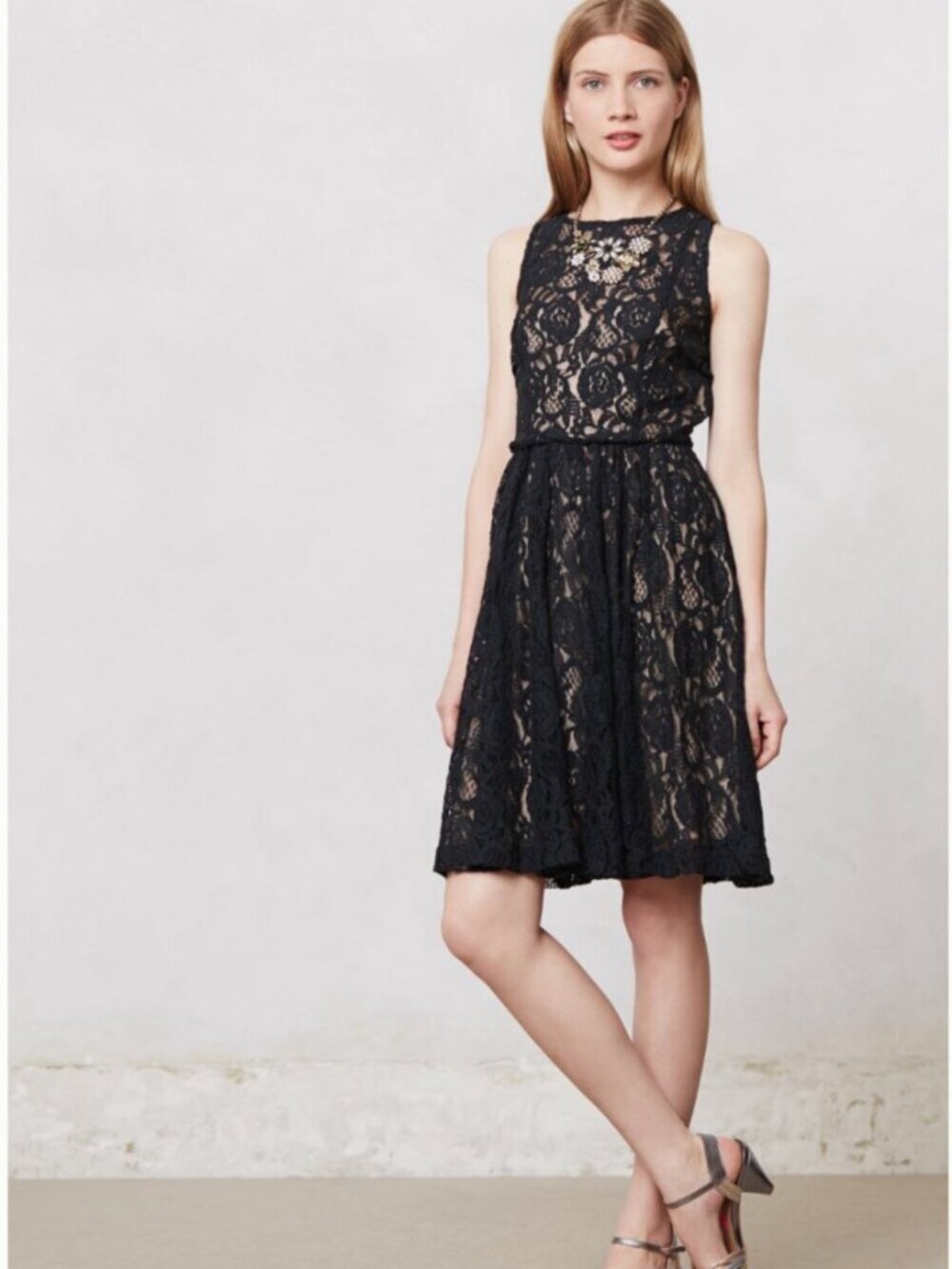 VTG Anthropologie by Tracy Reese Plenty Black Lace Sleeveless Dress - Women's 10